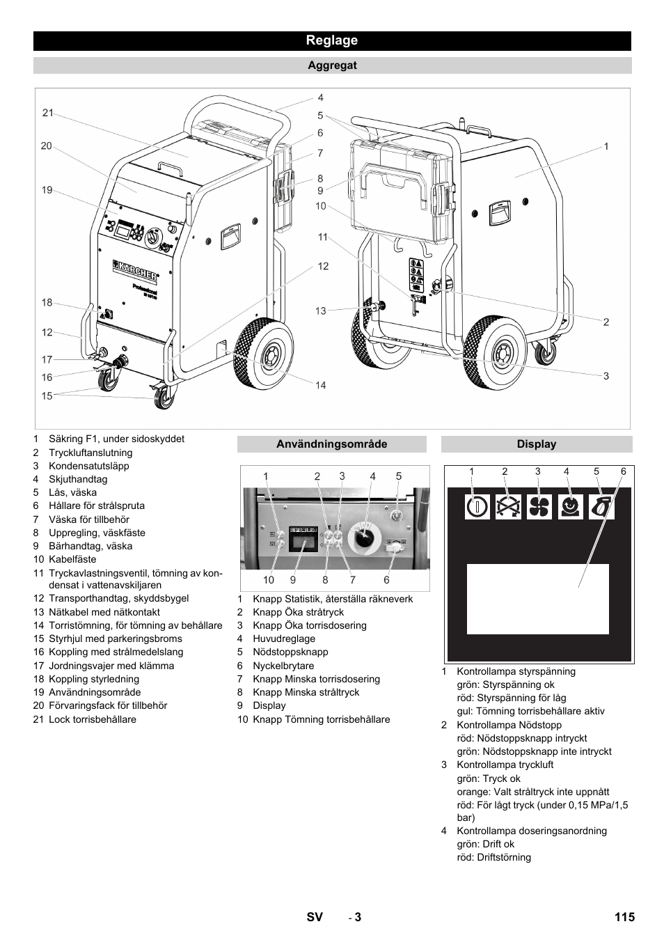 Reglage | Karcher IB 15-120 User Manual | Page 115 / 334