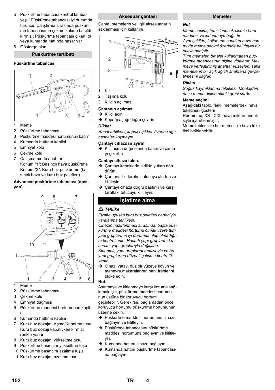 Işletime alma | Karcher IB 15-120 User Manual | Page 152 / 334