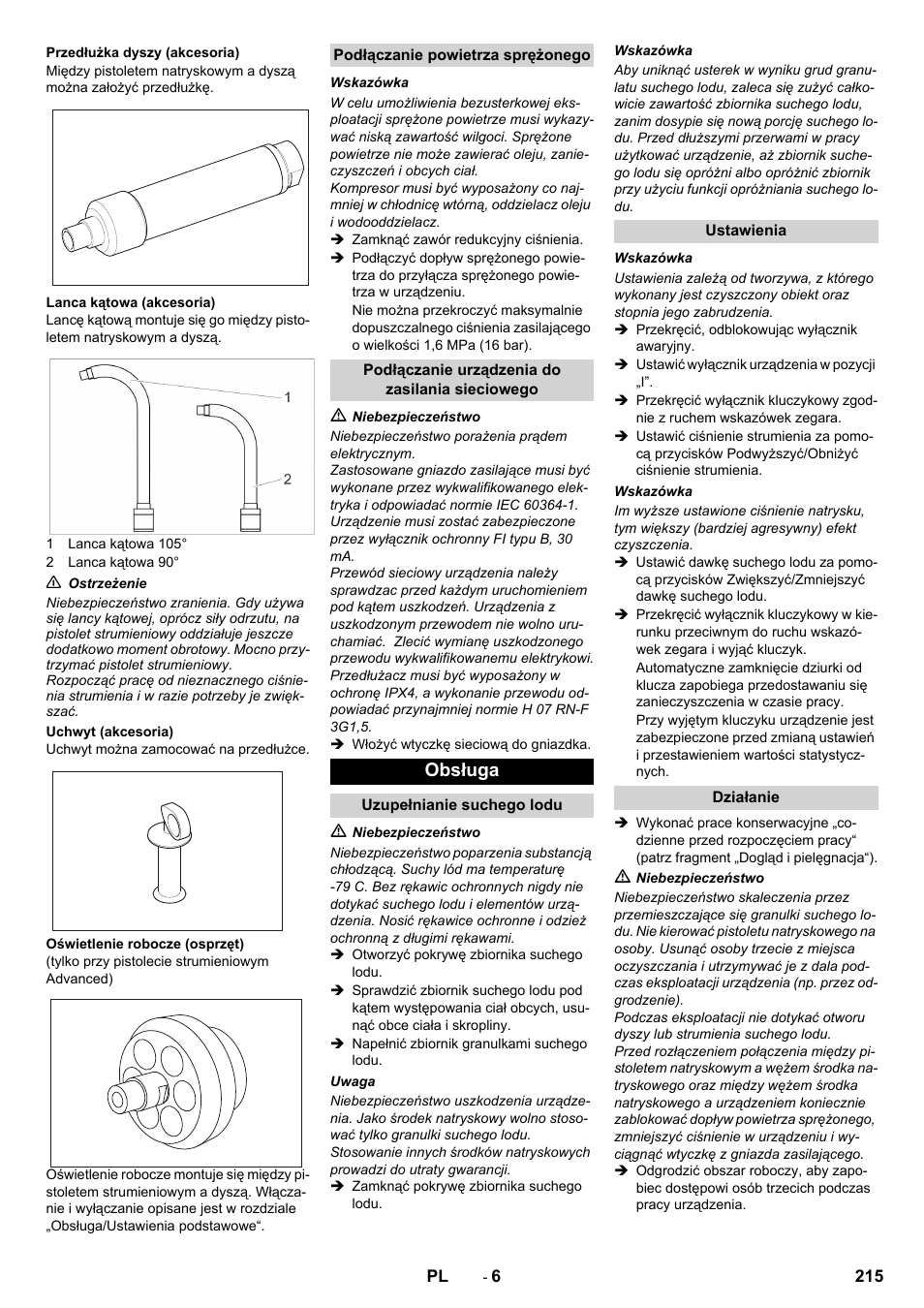 Obsługa | Karcher IB 15-120 User Manual | Page 215 / 334
