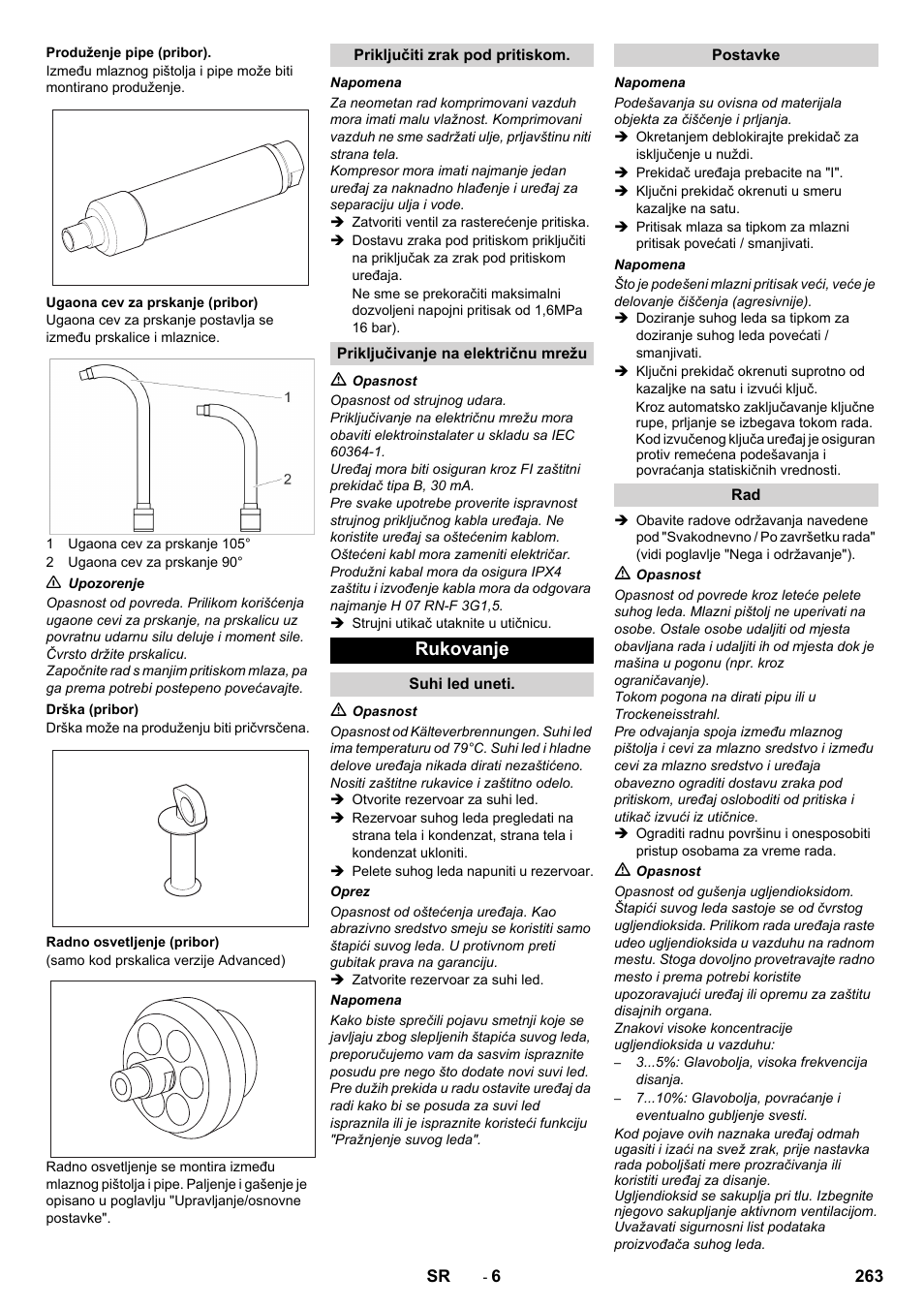 Rukovanje | Karcher IB 15-120 User Manual | Page 263 / 334