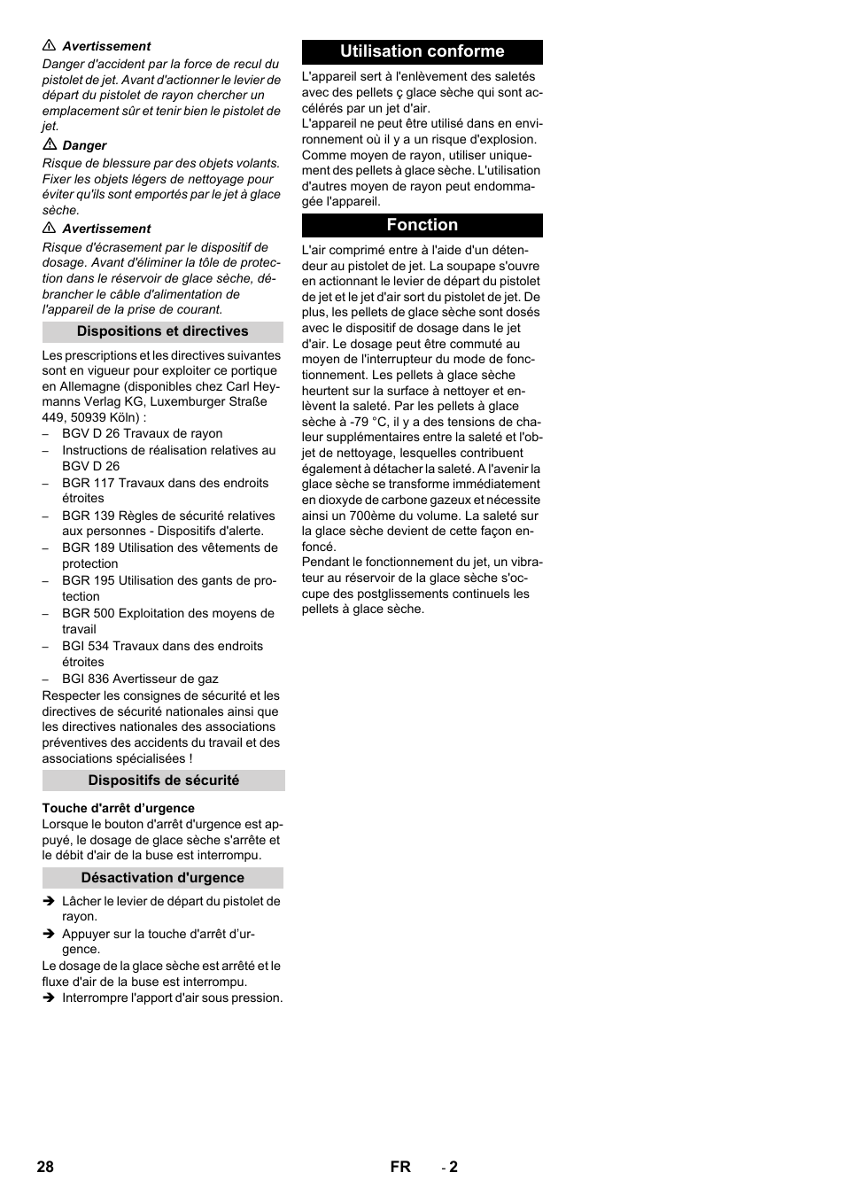 Utilisation conforme fonction | Karcher IB 15-120 User Manual | Page 28 / 334