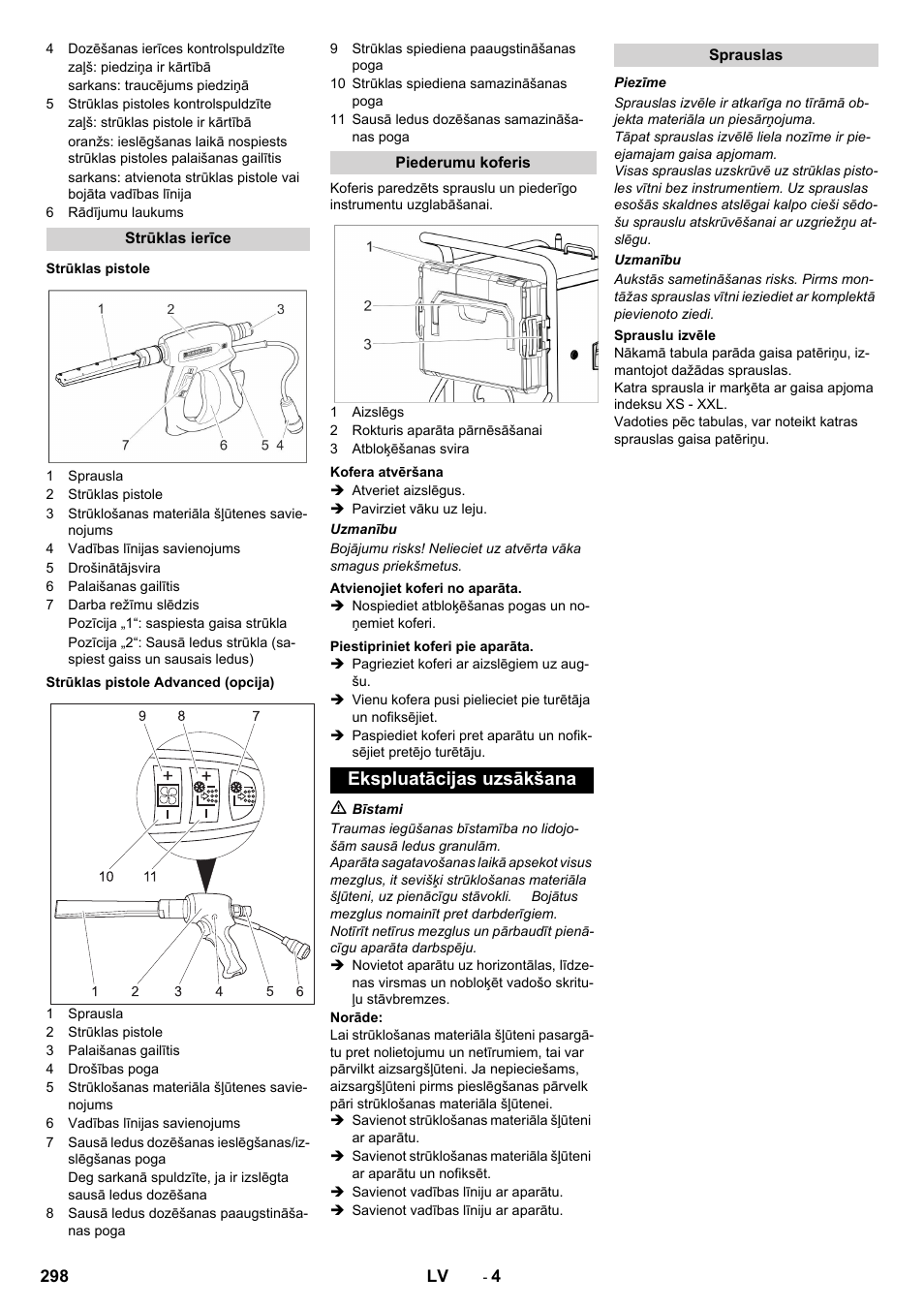 Ekspluatācijas uzsākšana | Karcher IB 15-120 User Manual | Page 298 / 334