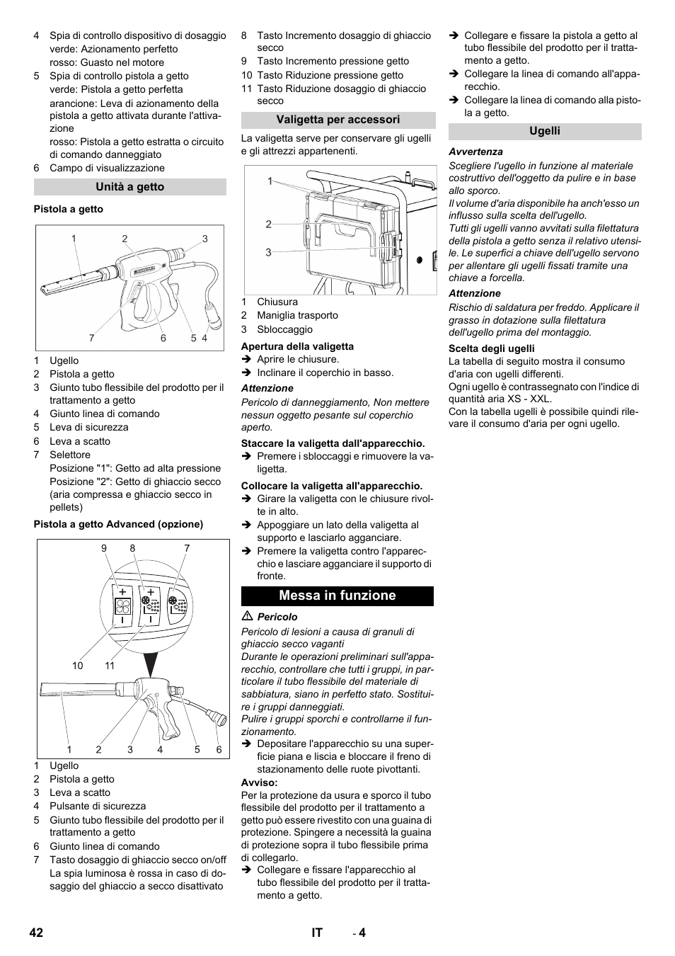 Messa in funzione | Karcher IB 15-120 User Manual | Page 42 / 334