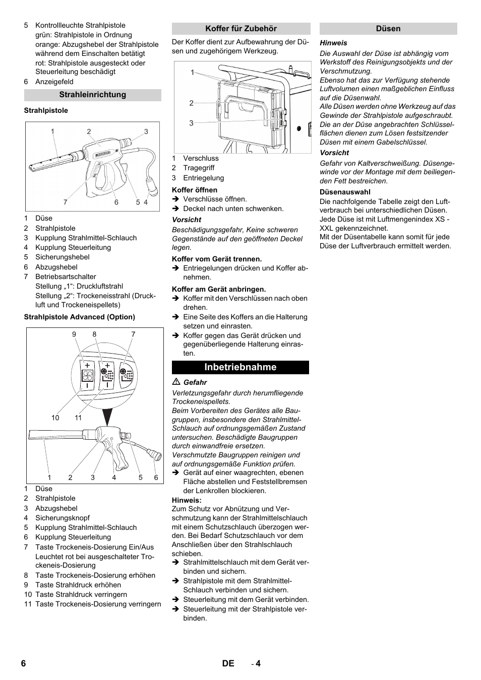 Inbetriebnahme | Karcher IB 15-120 User Manual | Page 6 / 334
