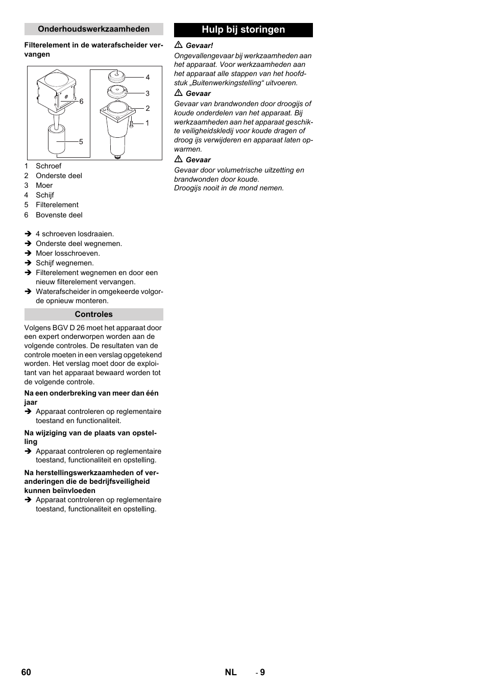 Hulp bij storingen | Karcher IB 15-120 User Manual | Page 60 / 334