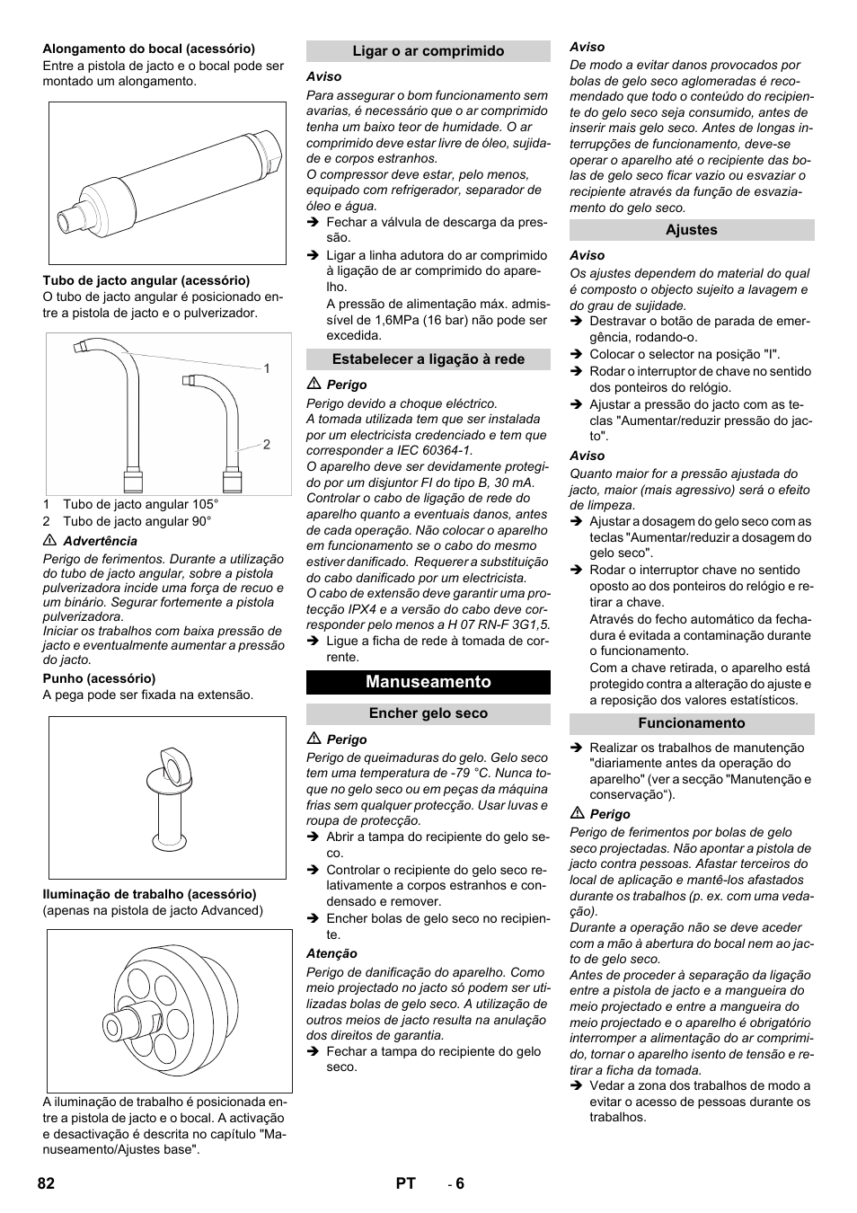 Manuseamento | Karcher IB 15-120 User Manual | Page 82 / 334