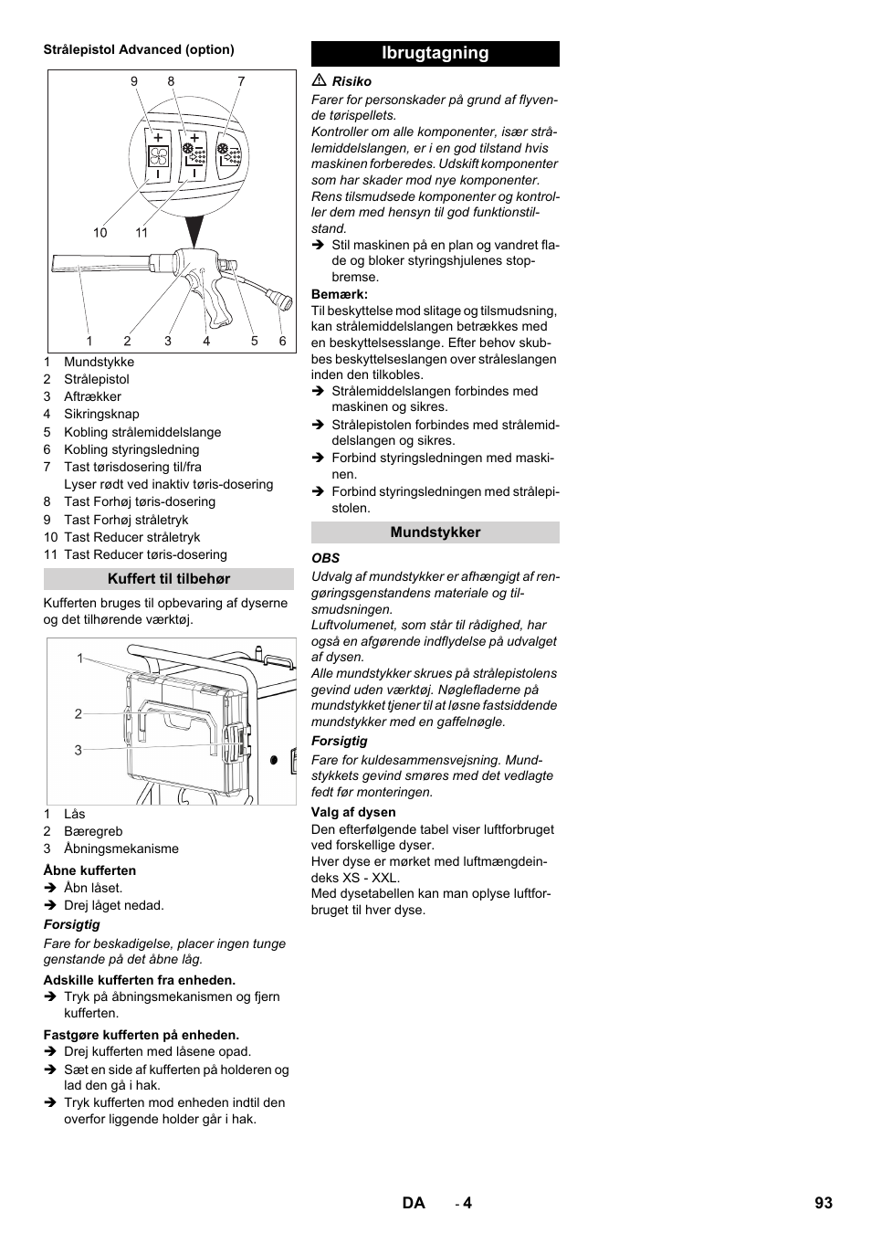 Ibrugtagning | Karcher IB 15-120 User Manual | Page 93 / 334