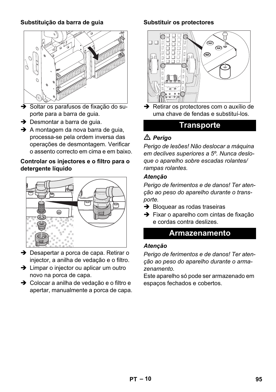 Transporte armazenamento | Karcher BR 47-35 ESC EU User Manual | Page 95 / 276