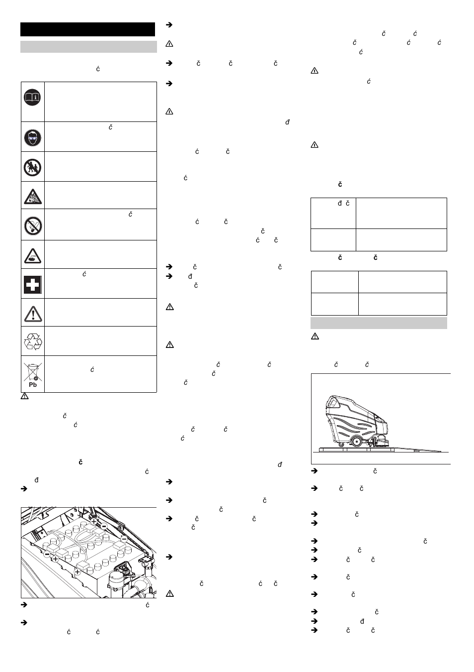 Pre upotrebe | Karcher BRC 50-70 W Bp User Manual | Page 165 / 209