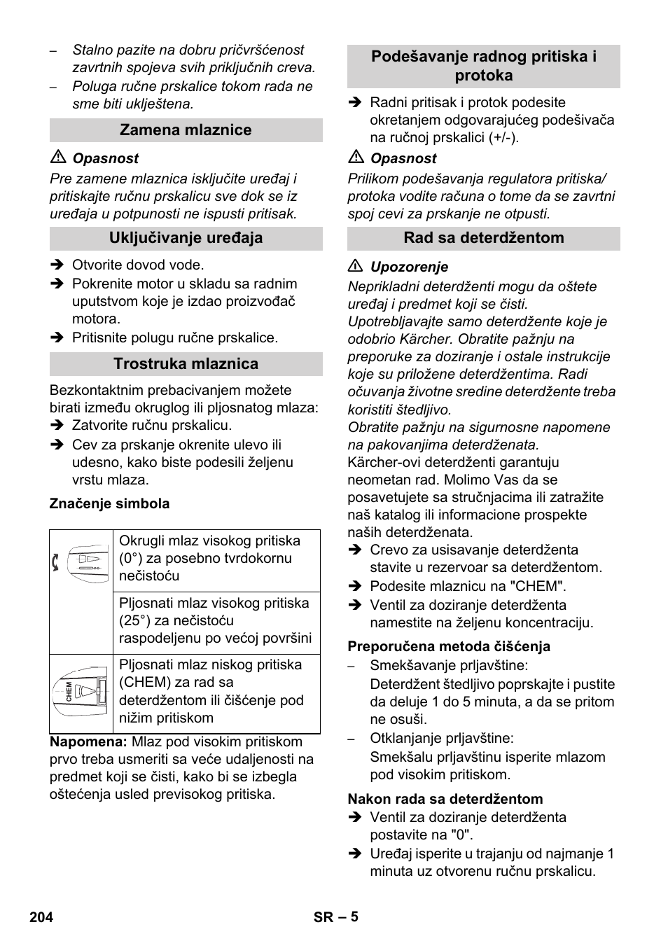 Karcher HD 1050 B User Manual | Page 204 / 276