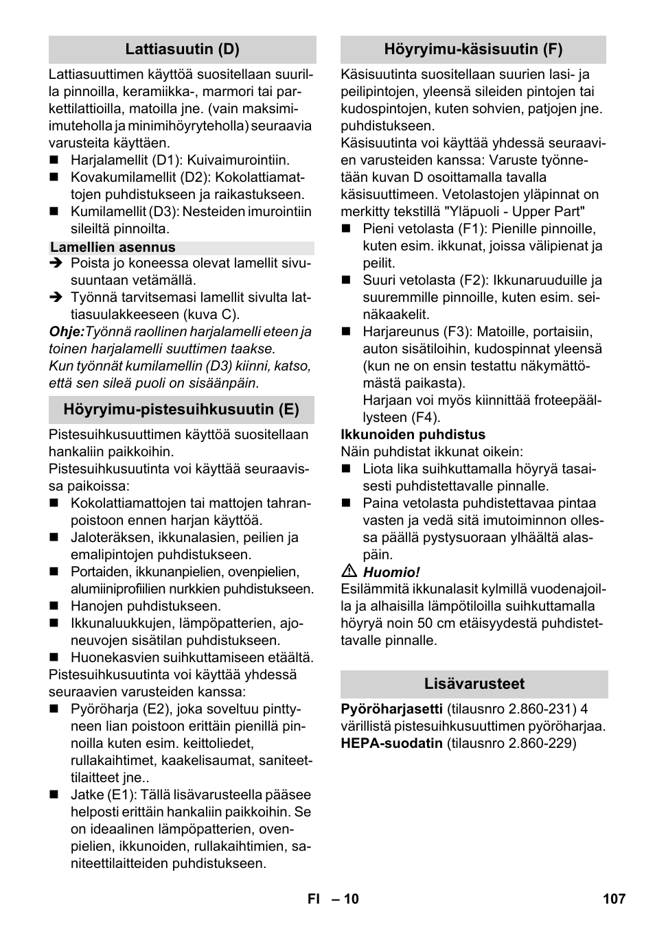 Karcher SV 1802 User Manual | Page 107 / 284