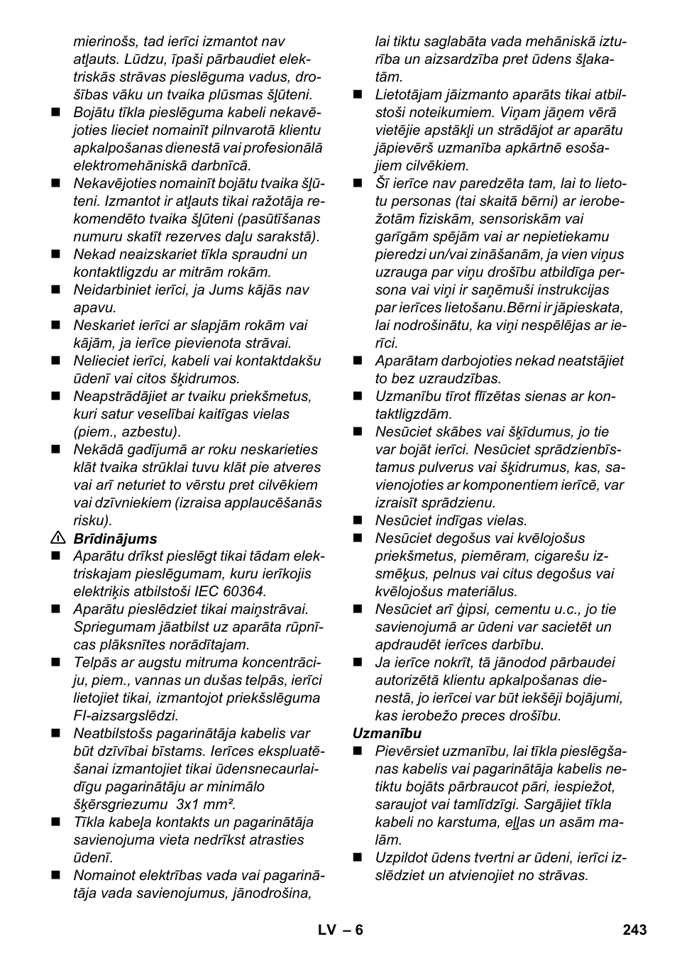 Karcher SV 1802 User Manual | Page 243 / 284