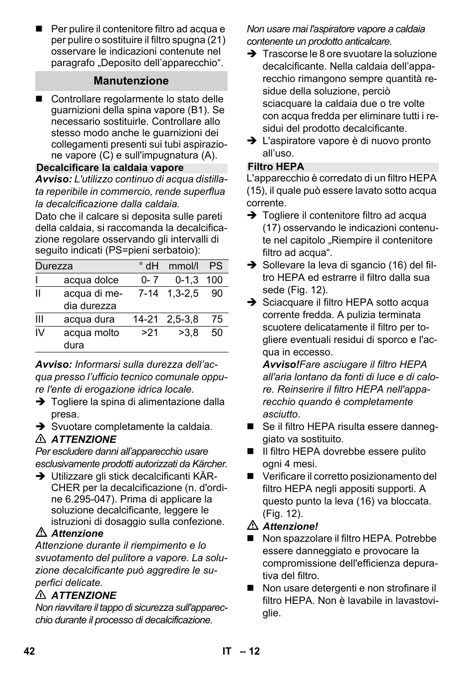 Karcher SV 1802 User Manual | Page 42 / 284