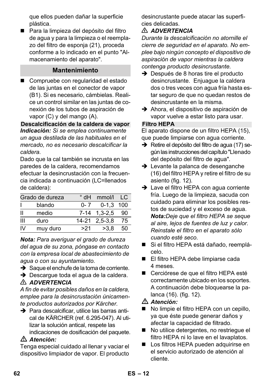 Karcher SV 1802 User Manual | Page 62 / 284