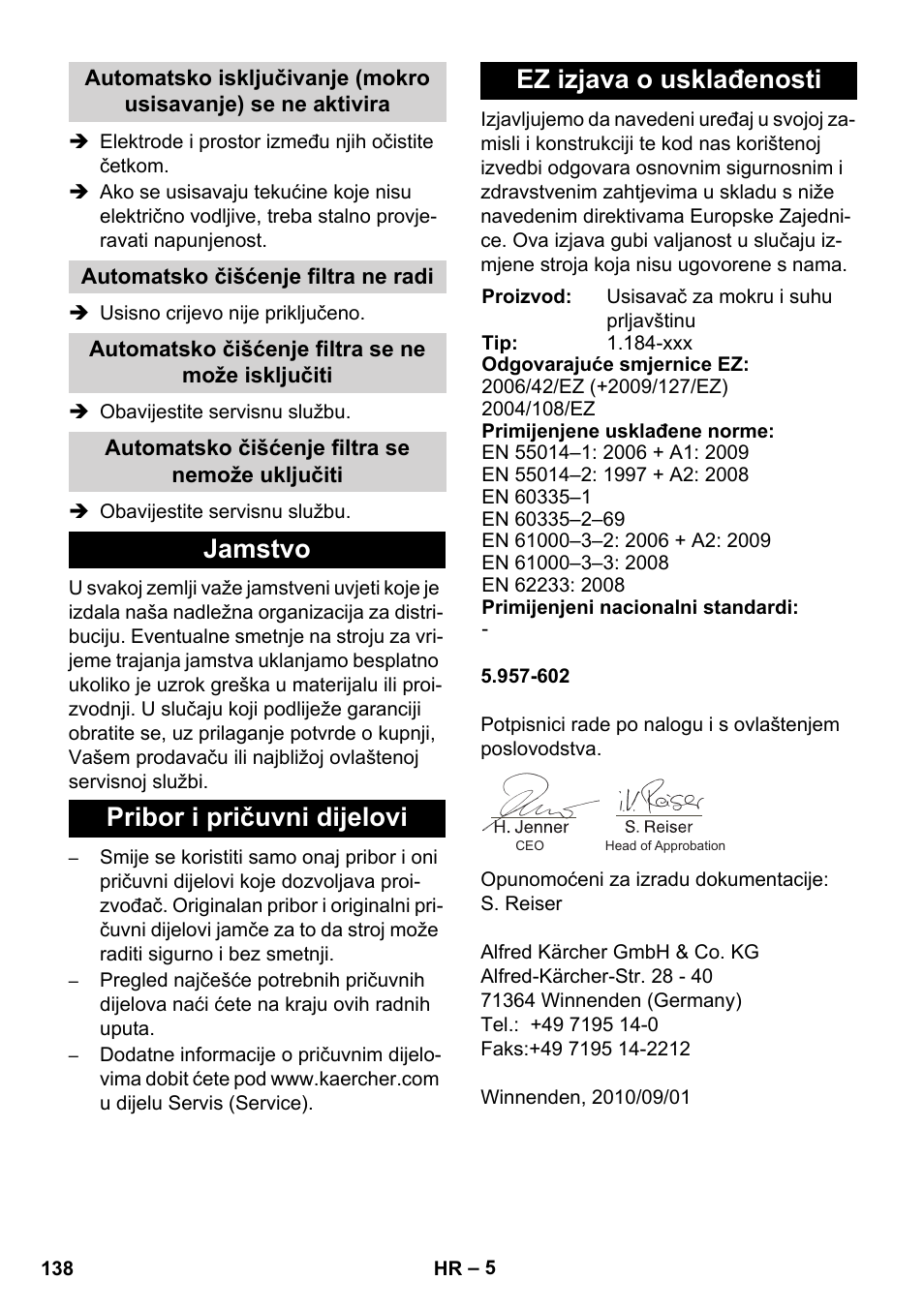 Karcher SB V1 Eco User Manual | Page 138 / 184