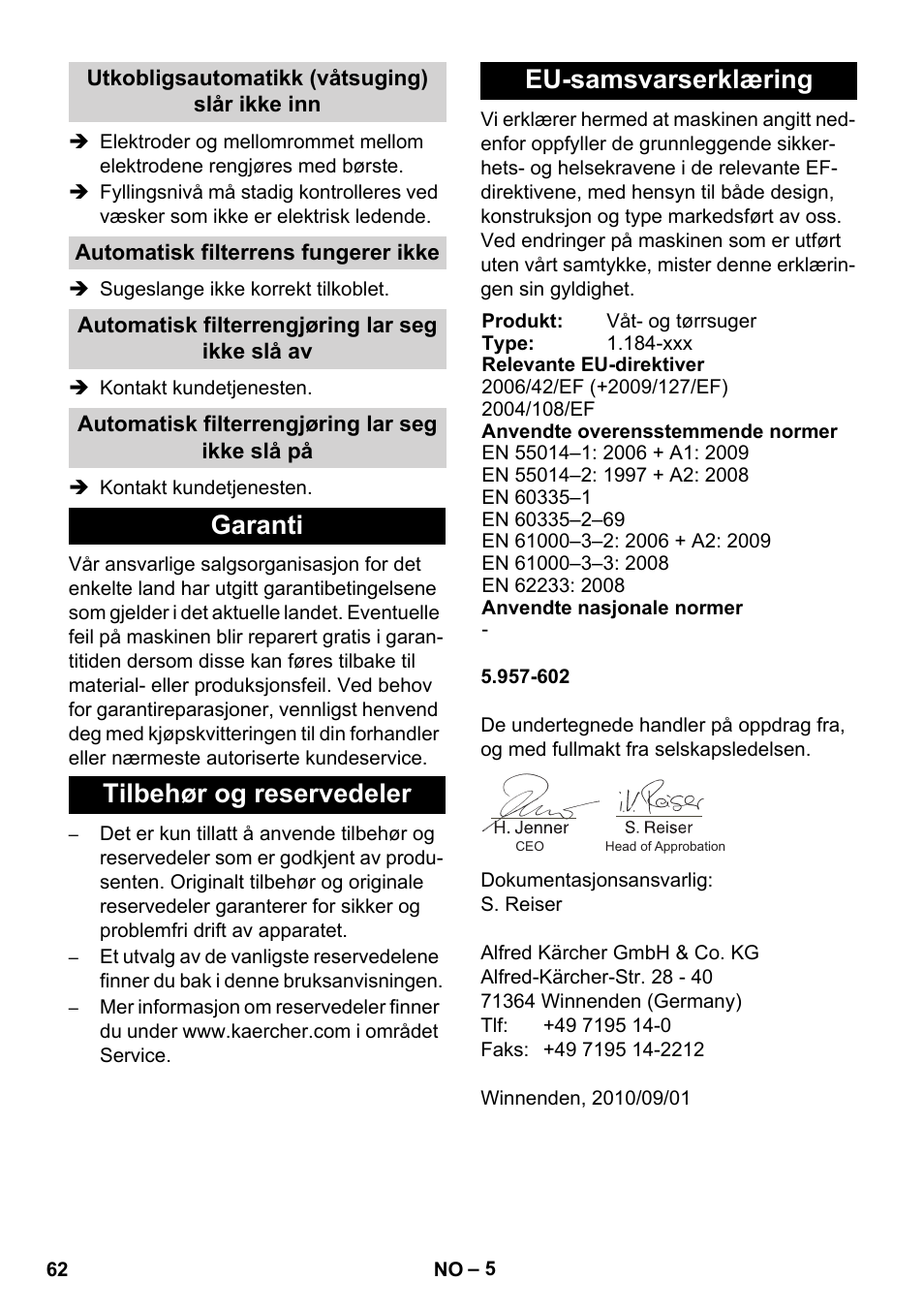 Karcher SB V1 Eco User Manual | Page 62 / 184