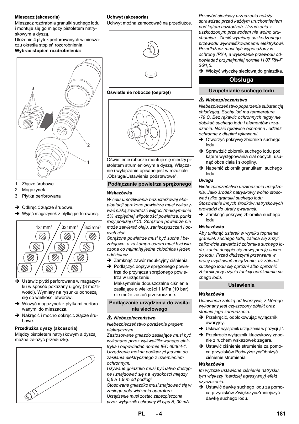 Obsługa | Karcher IB 7-40 Advanced User Manual | Page 181 / 288