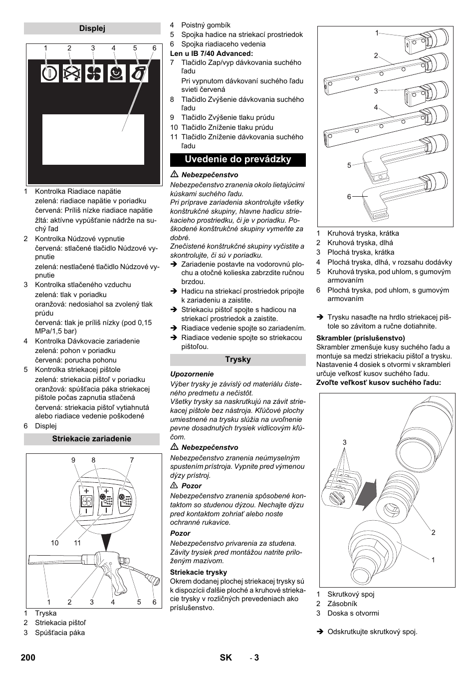 Uvedenie do prevádzky | Karcher IB 7-40 Advanced User Manual | Page 200 / 288
