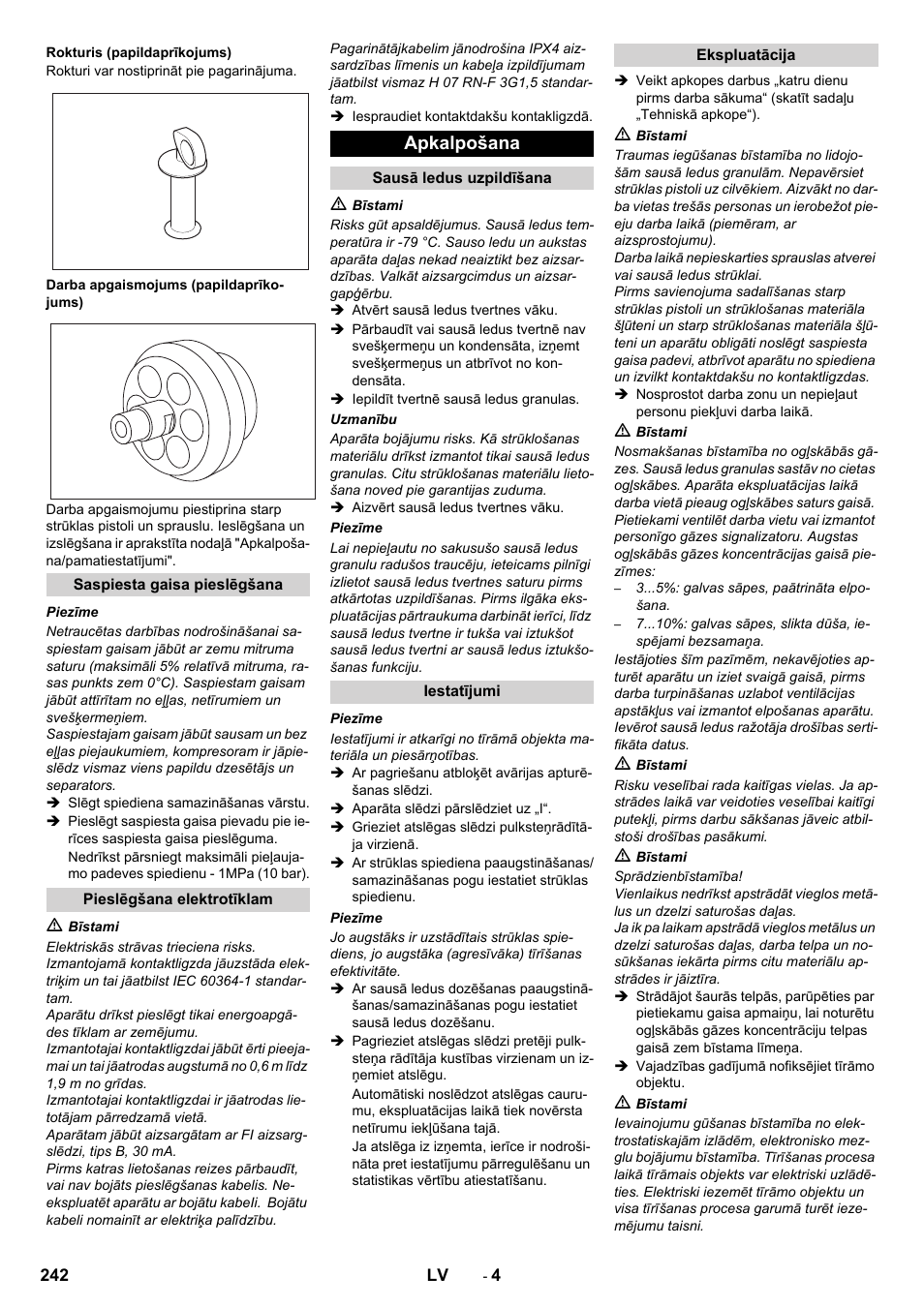 Apkalpošana | Karcher IB 7-40 Advanced User Manual | Page 242 / 288