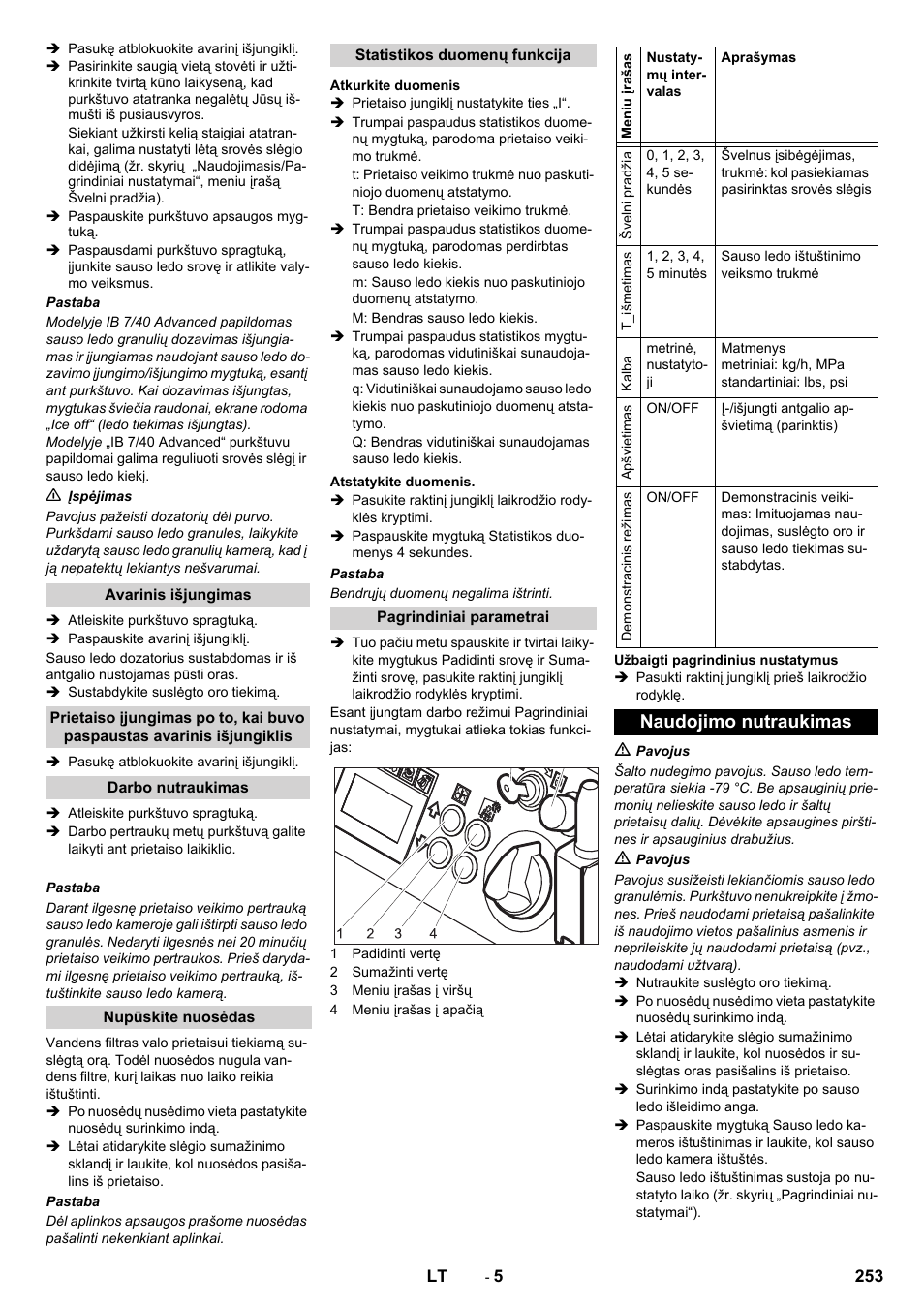 Naudojimo nutraukimas | Karcher IB 7-40 Advanced User Manual | Page 253 / 288