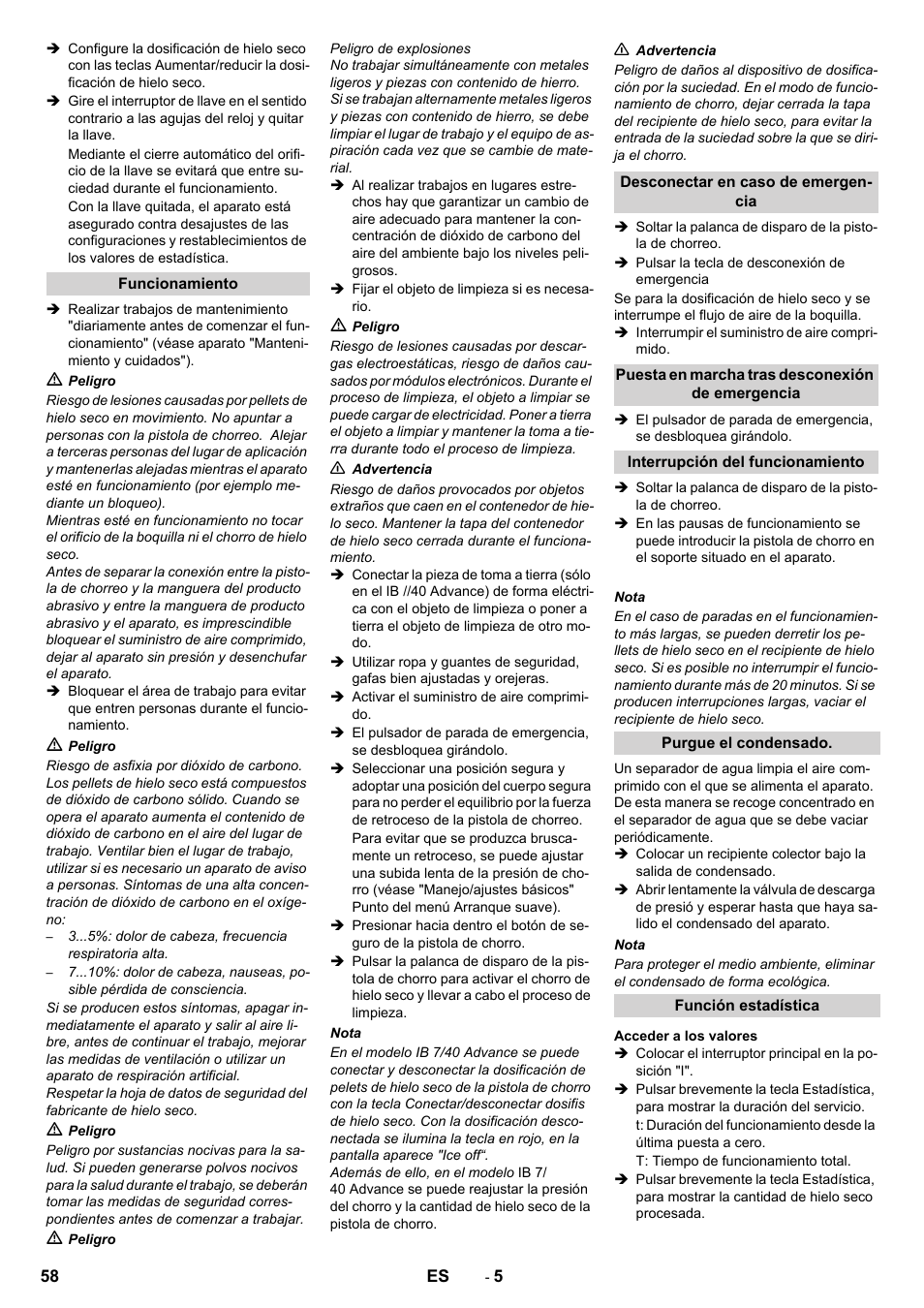 Karcher IB 7-40 Advanced User Manual | Page 58 / 288