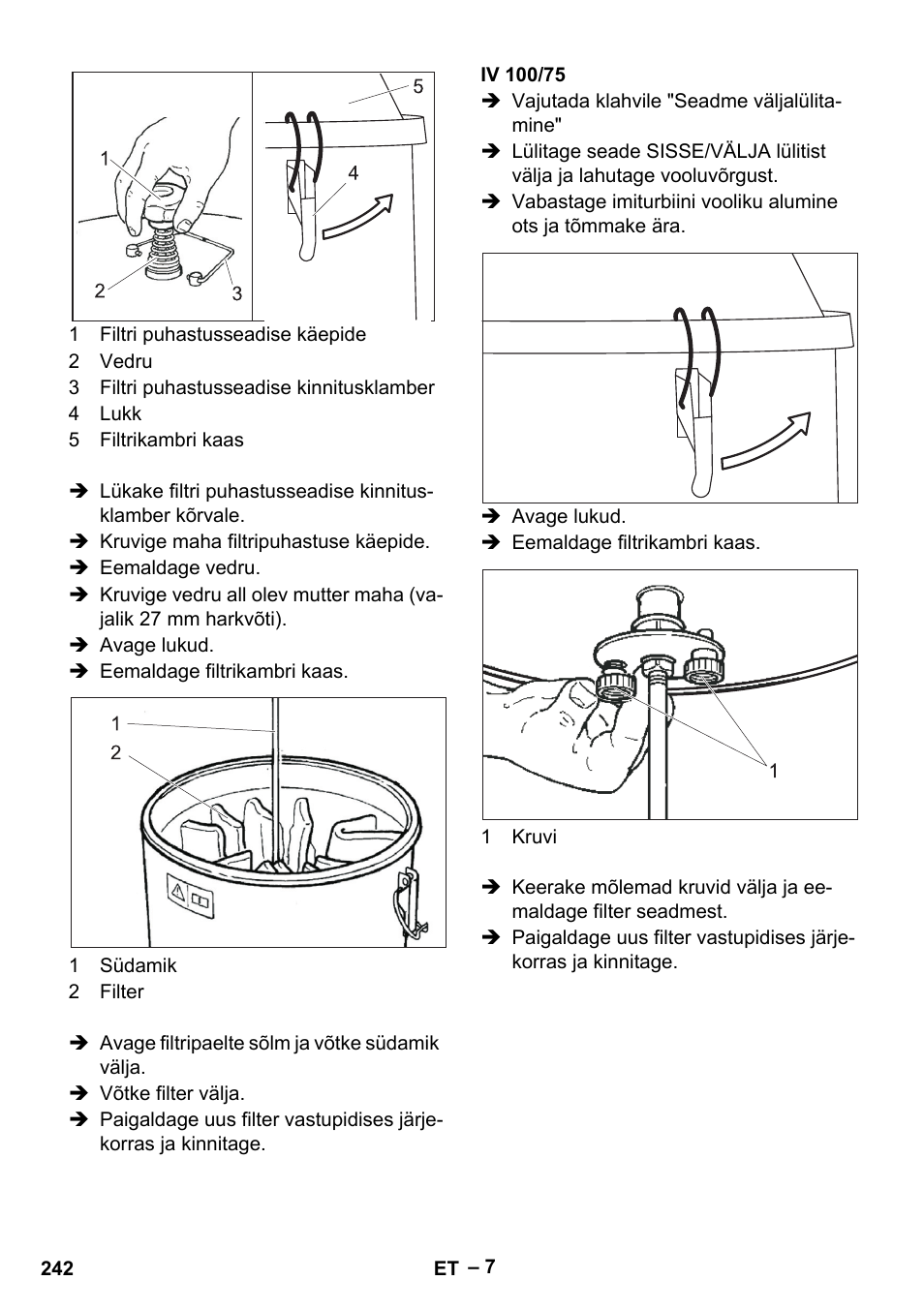 Iv 100/75 | Karcher IV 100-55 User Manual | Page 242 / 280