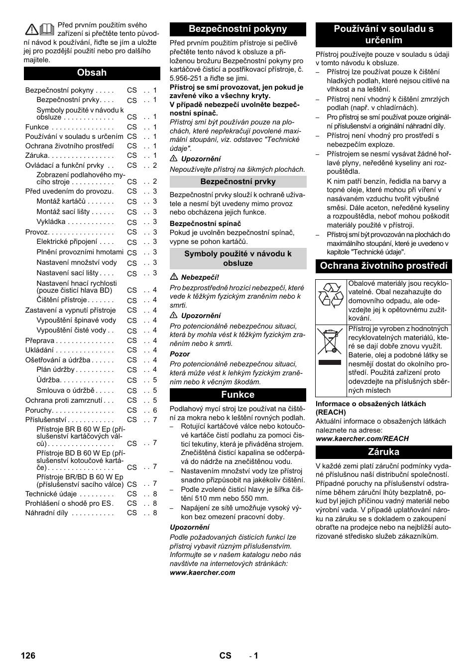 Karcher B 60 W User Manual | Page 126 / 228