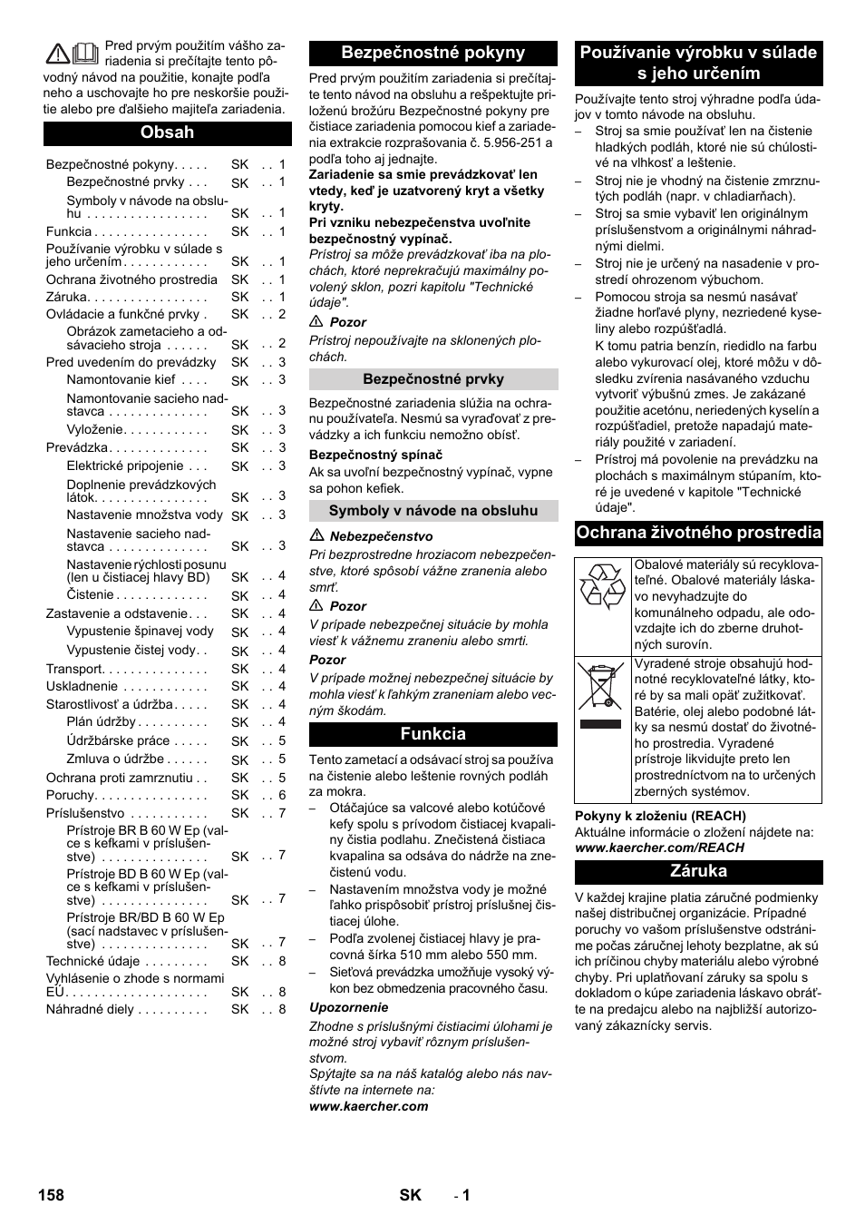 Karcher B 60 W User Manual | Page 158 / 228