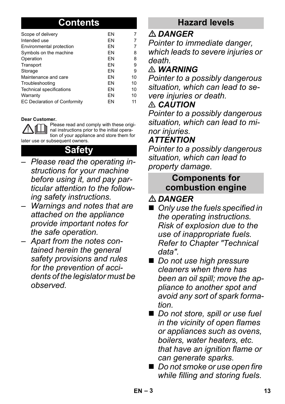 Karcher G 4-10 M User Manual | Page 13 / 252