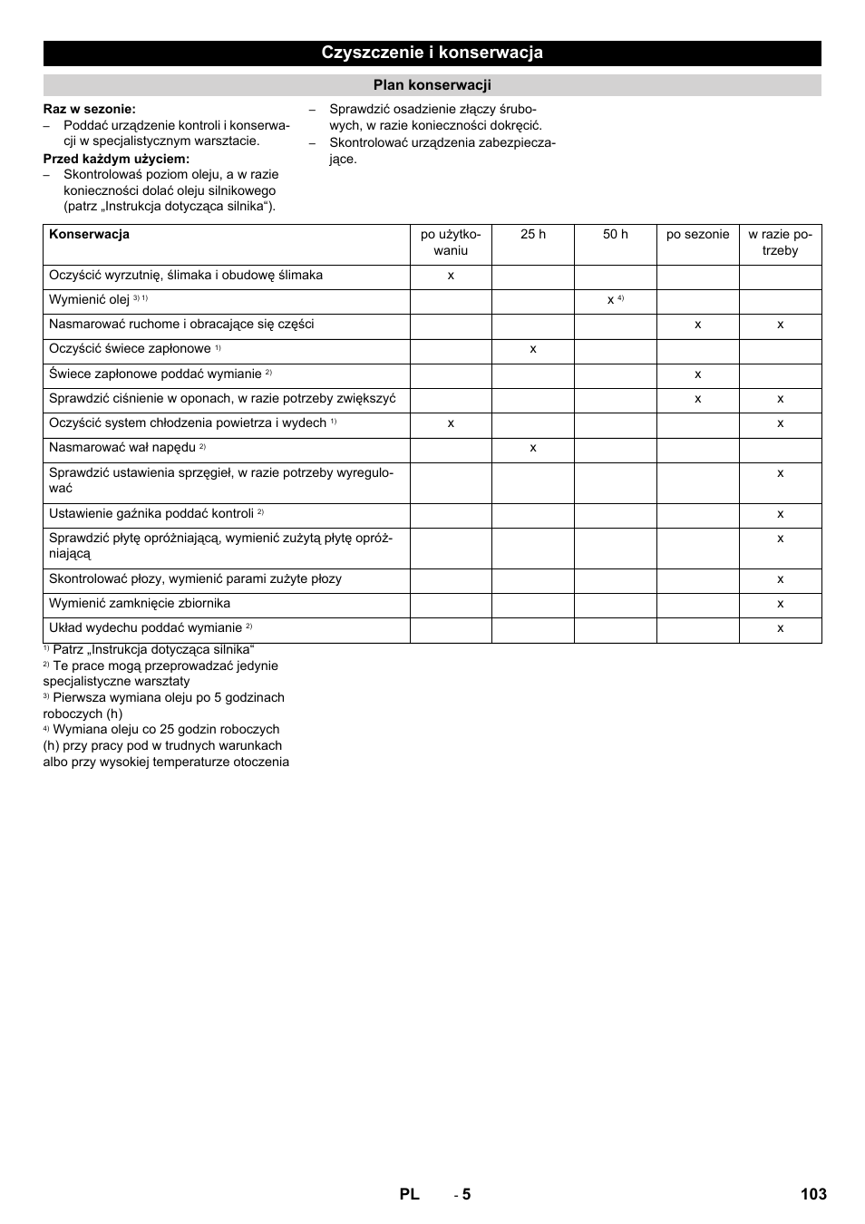 Czyszczenie i konserwacja, 103 pl | Karcher STH 5-56 User Manual | Page 103 / 128
