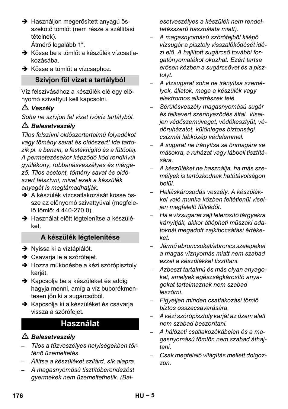 Használat | Karcher HD 9-50-4 User Manual | Page 176 / 340