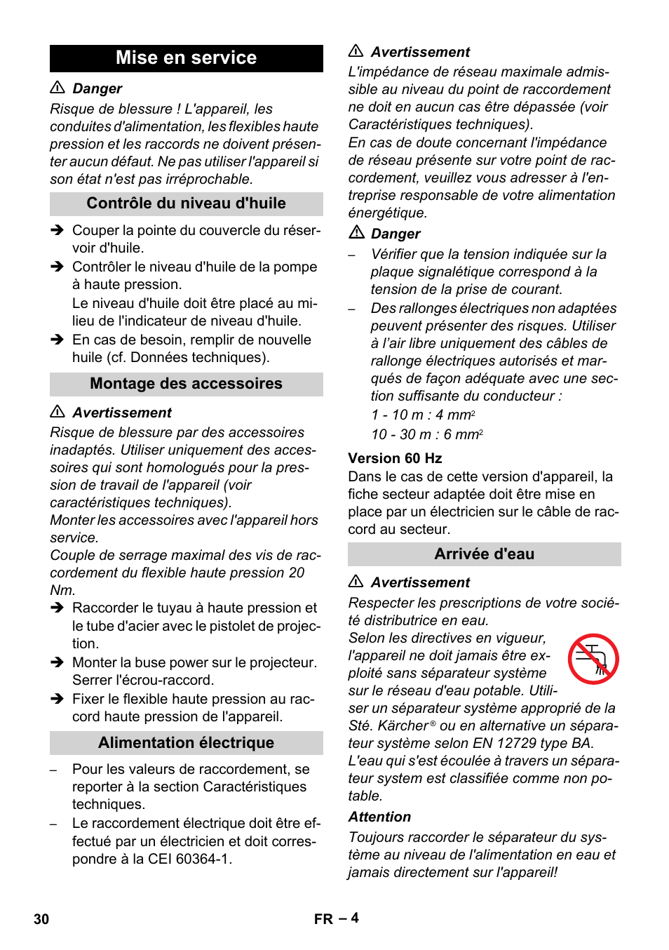 Mise en service | Karcher HD 9-50-4 User Manual | Page 30 / 340