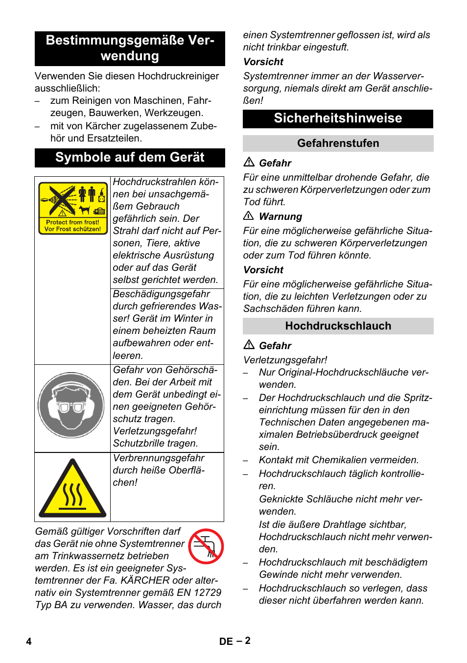 Sicherheitshinweise | Karcher HD 9-50-4 User Manual | Page 4 / 340