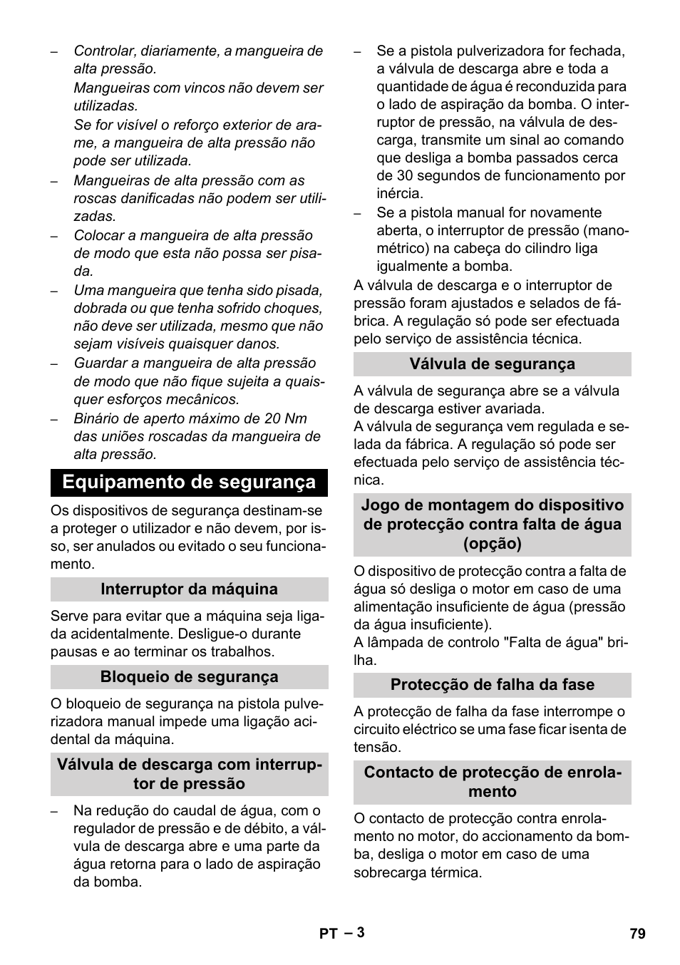 Equipamento de segurança | Karcher HD 9-50-4 User Manual | Page 79 / 340
