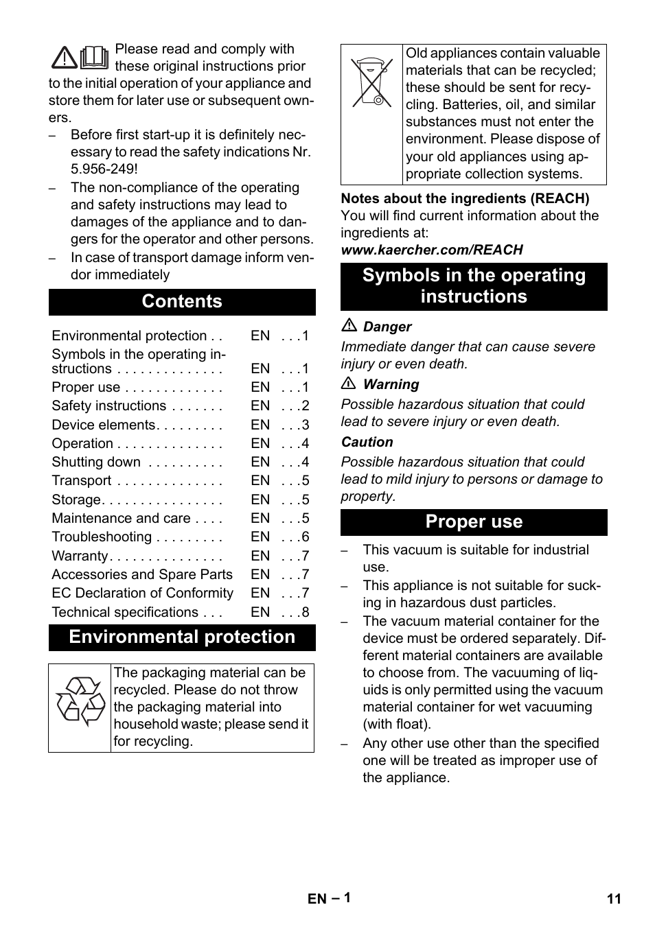 Karcher IV 60-36-3 W User Manual | Page 11 / 224
