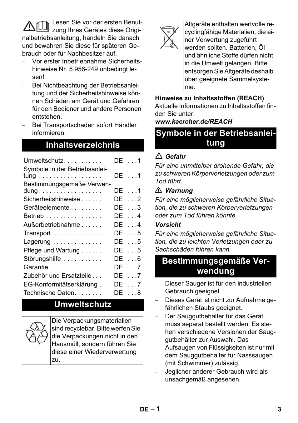 Karcher IV 60-36-3 W User Manual | Page 3 / 224