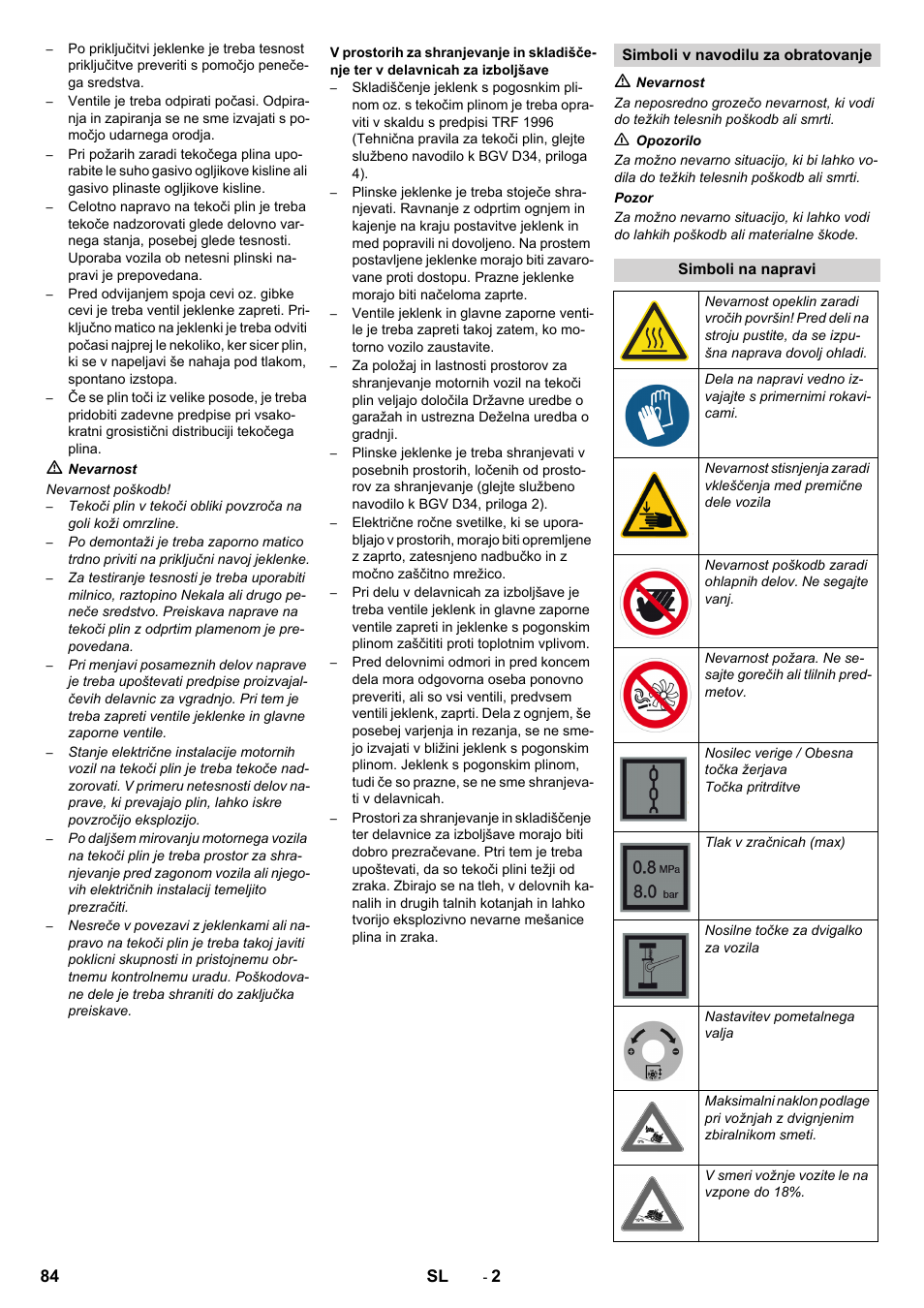 Karcher KM 150-500 LPG User Manual | Page 84 / 148