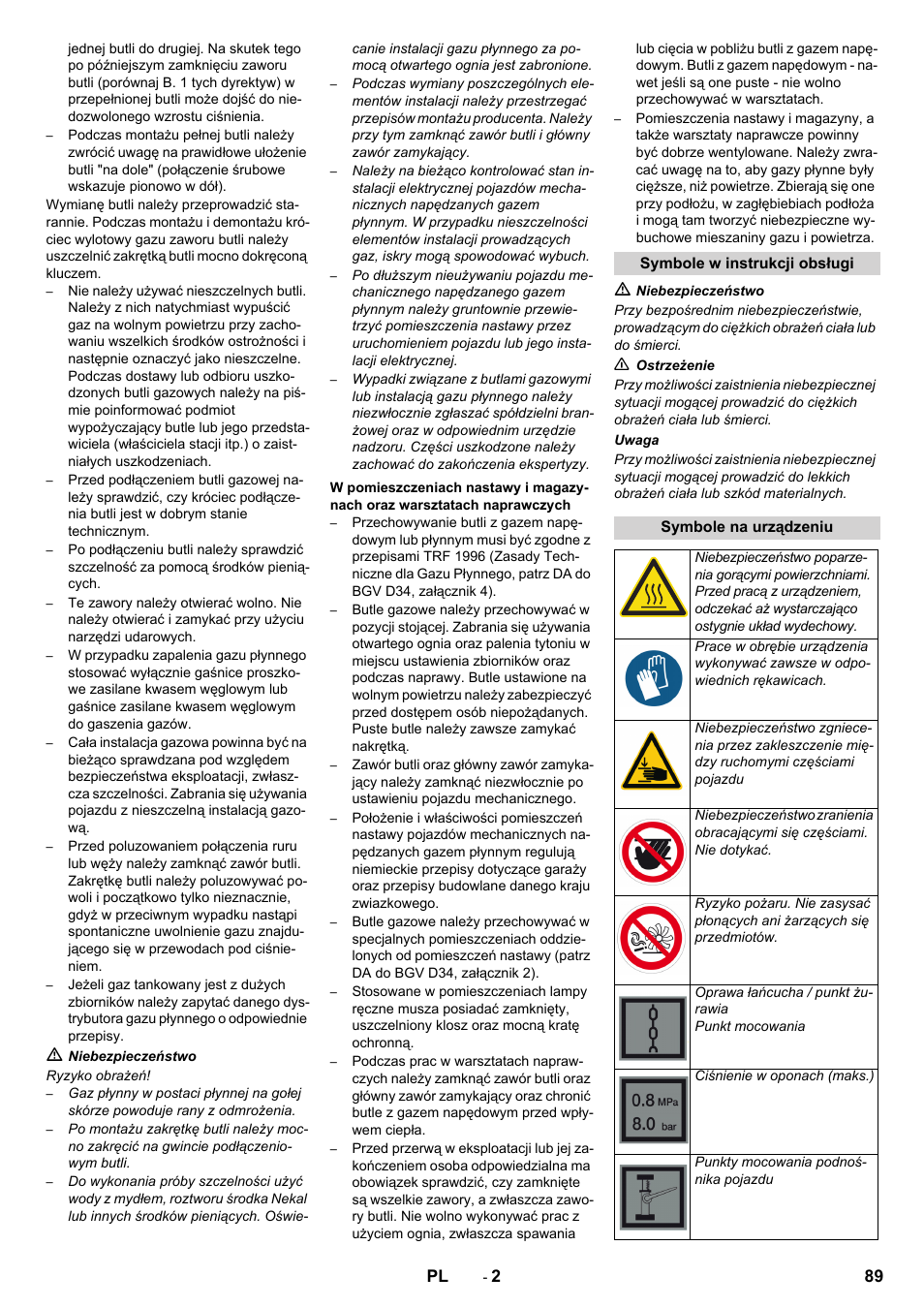 Karcher KM 150-500 LPG User Manual | Page 89 / 148