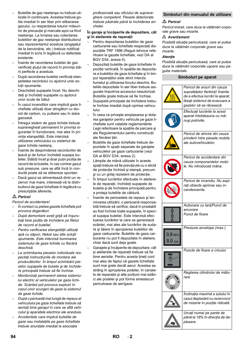 Karcher KM 150-500 LPG User Manual | Page 94 / 148