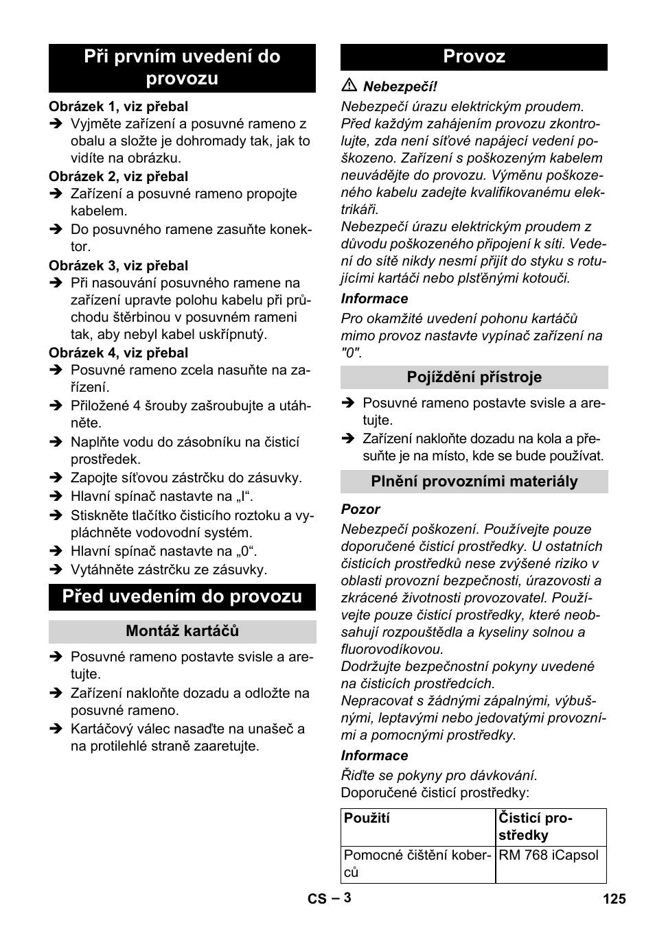 Provoz | Karcher BRS 43-500 C User Manual | Page 125 / 220