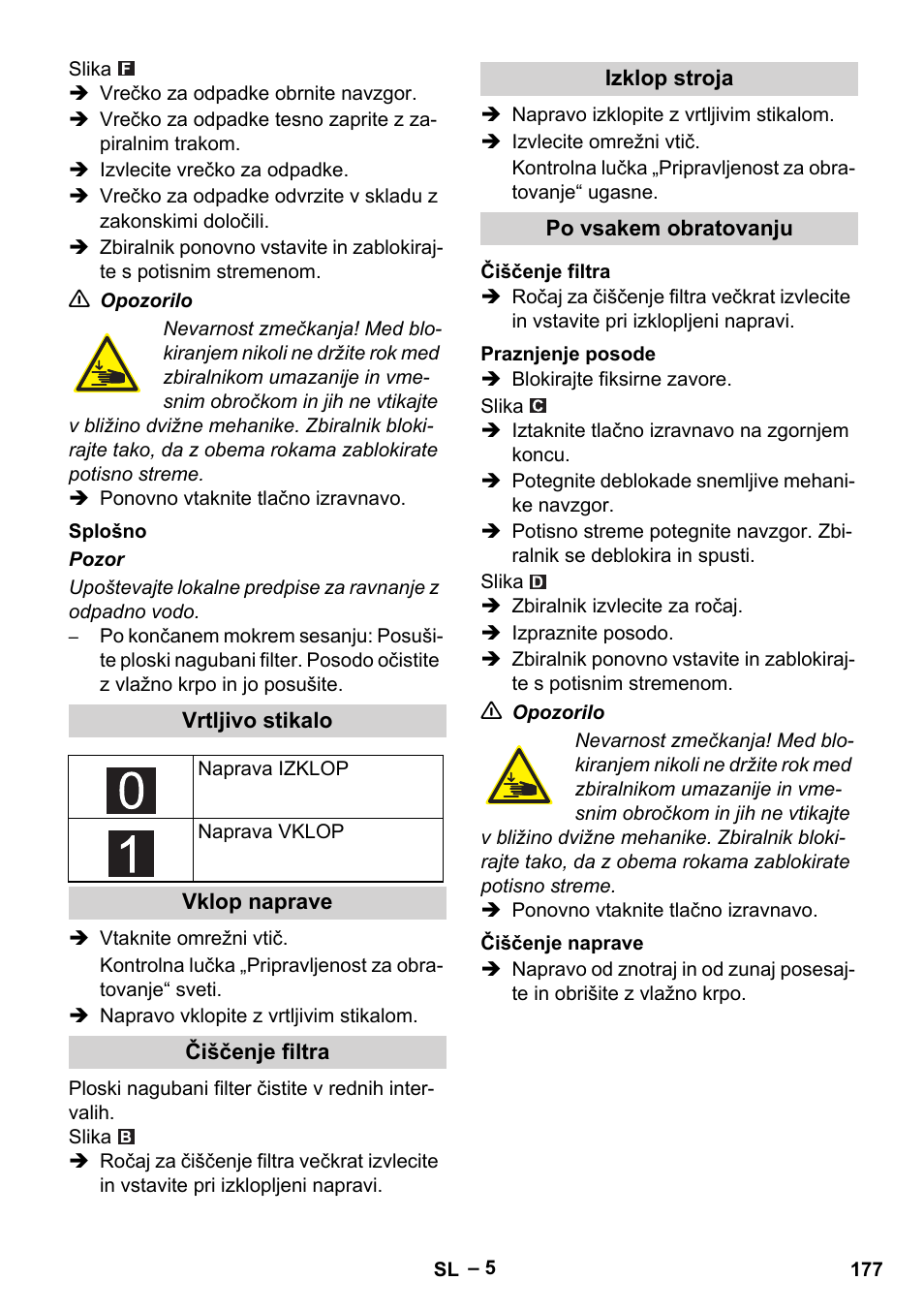 Karcher IVC 60-30 Tact H Z22 EU User Manual | Page 177 / 292