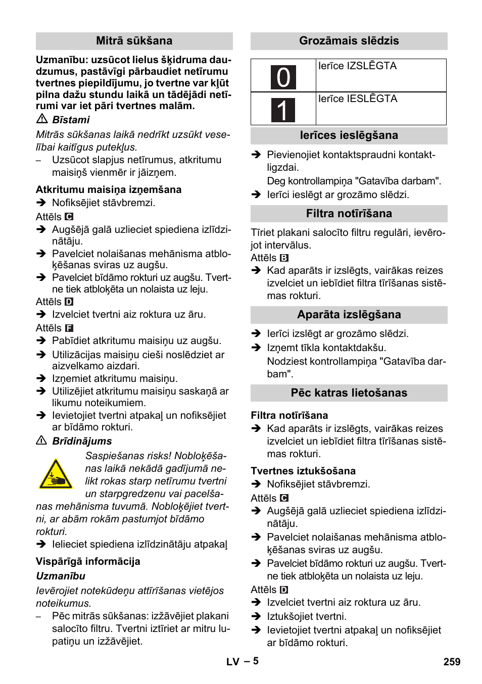 Karcher IVC 60-30 Tact H Z22 EU User Manual | Page 259 / 292