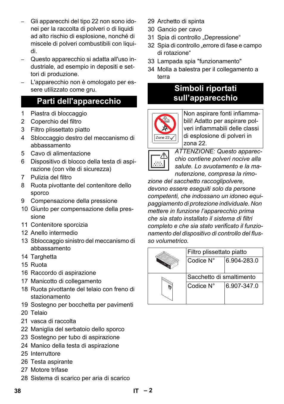 Karcher IVC 60-30 Tact H Z22 EU User Manual | Page 38 / 292