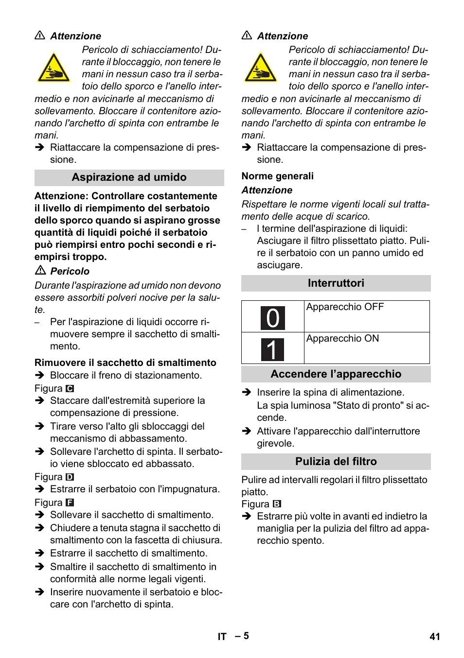 Karcher IVC 60-30 Tact H Z22 EU User Manual | Page 41 / 292