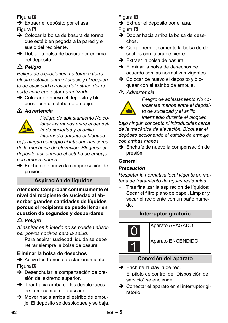 Karcher IVC 60-30 Tact H Z22 EU User Manual | Page 62 / 292