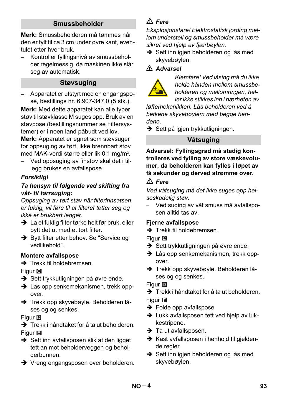 Karcher IVC 60-30 Tact H Z22 EU User Manual | Page 93 / 292