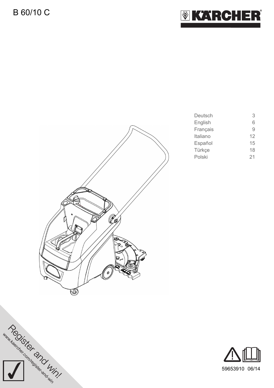 Karcher B 60-10 C HYGIENE User Manual | 28 pages
