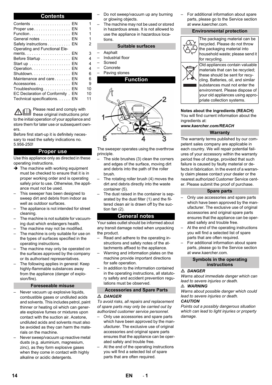 Karcher KM 85-50 W P Adv User Manual | Page 14 / 296