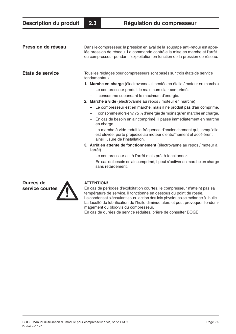 Description du produit, 3 régulation du compresseur | Karcher HD 7-250 De Tr1 User Manual | Page 104 / 264
