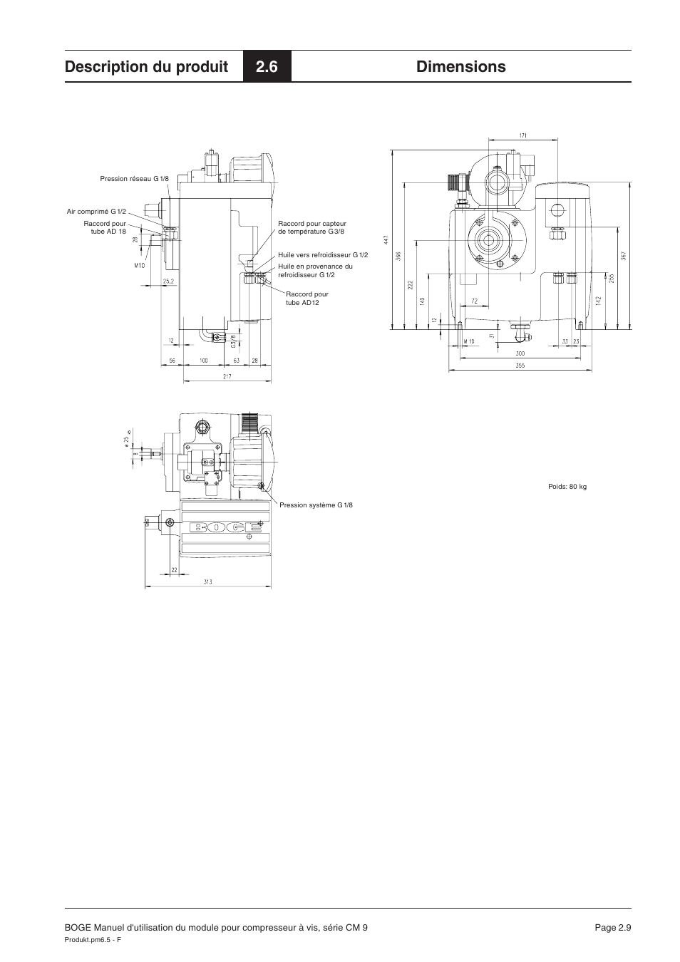 Description du produit, 6 dimensions | Karcher HD 7-250 De Tr1 User Manual | Page 108 / 264